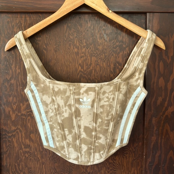 SOLD OUT! NWT Adidas Originals corset top SZ 2 - Picture 1 of 13